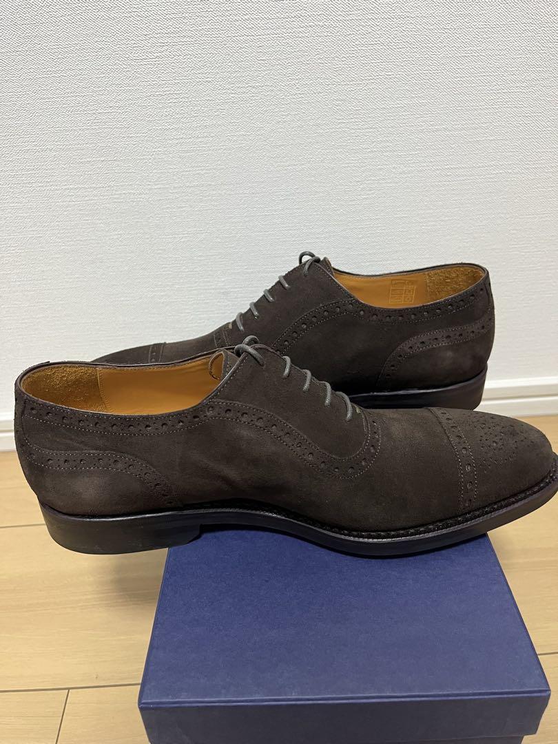 【未使用/サイズ8.5】ジャランスリワヤ、セミブローグモデル、スウェード、濃茶