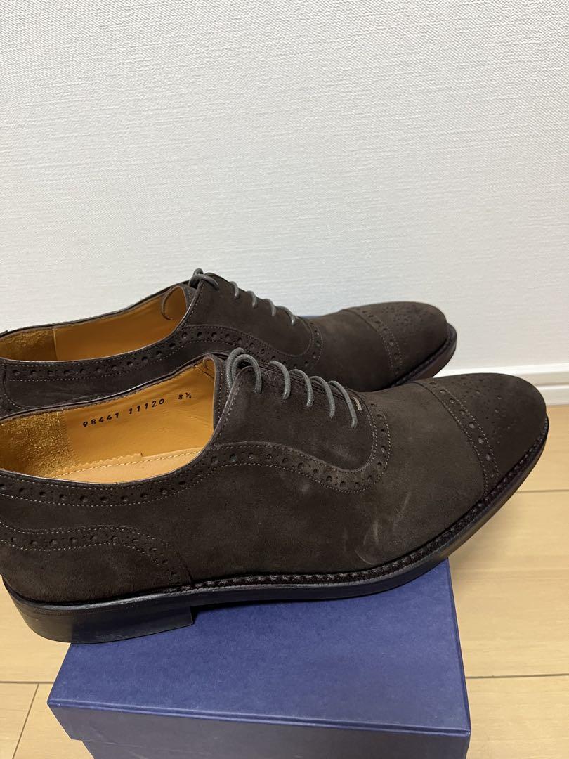 【未使用/サイズ8.5】ジャランスリワヤ、セミブローグモデル、スウェード、濃茶