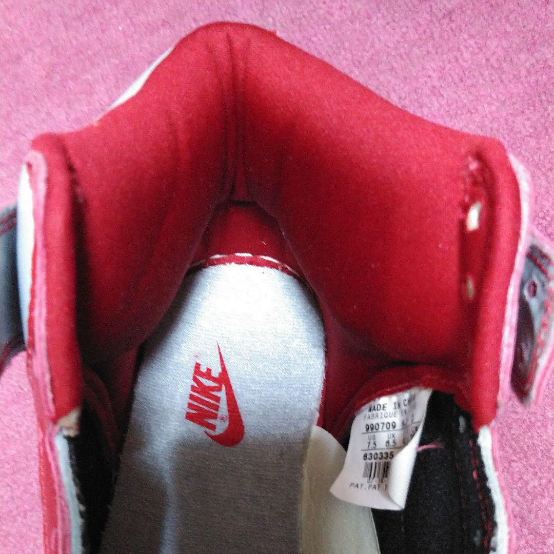 NIKEナイキ1999年カレッジDUNK HIダンクハイ灰赤ネバダ25.5㎝新品