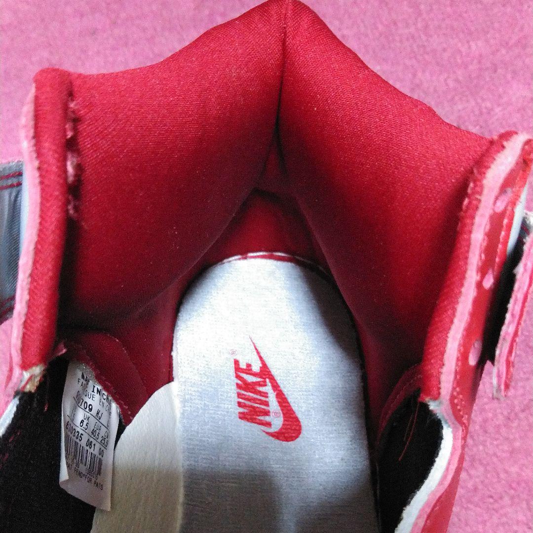 NIKEナイキ1999年カレッジDUNK HIダンクハイ灰赤ネバダ25.5㎝新品