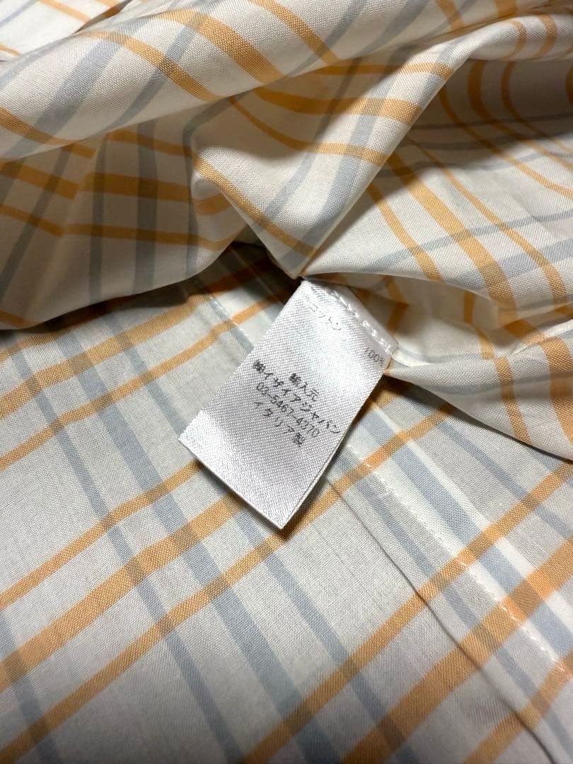 ISAIA イザイア ボタンダウンシャツ タータンチェック オレンジL ISAIA WWW_MORNINGWALKER_COM