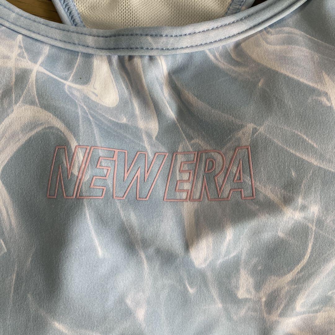 NEW ERA 水色マーブル ヨガウェアセット