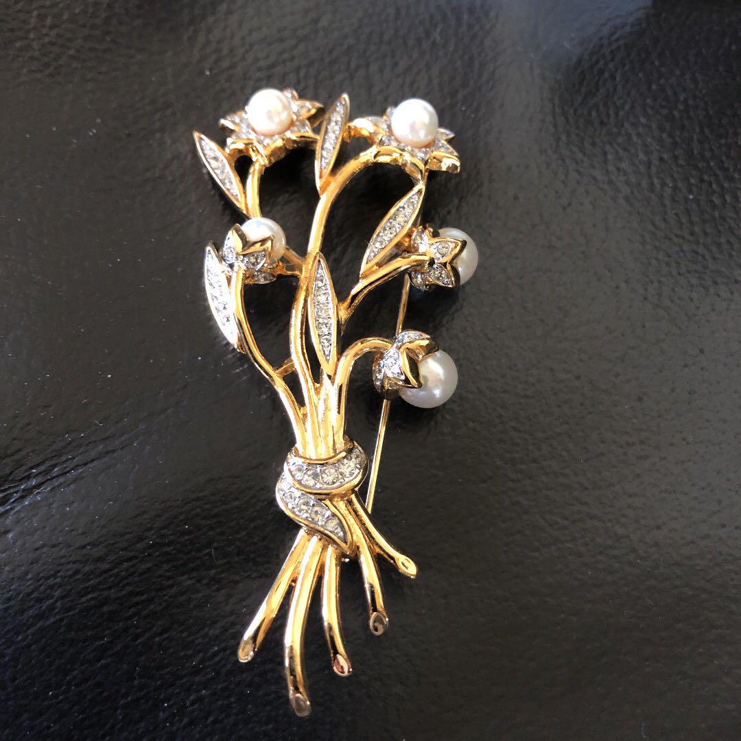 NINA RICCI 花束モチーフ ブローチ 約7.8cm 豪華❤️