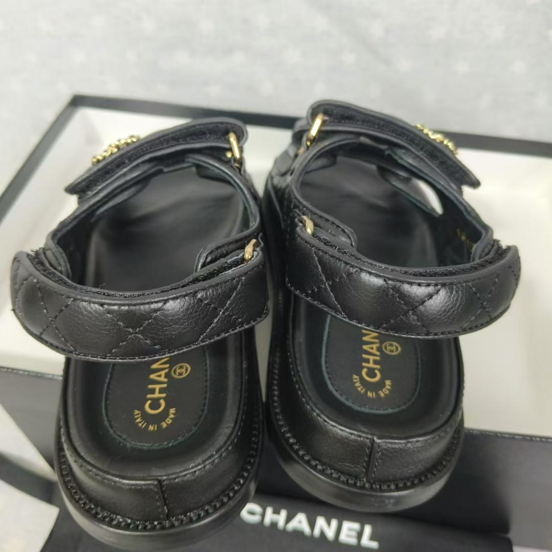 【早い者勝ち♡】CHANEL サンダル ブラック 早い者勝ち CHANEL ブラック スポーツサンダル