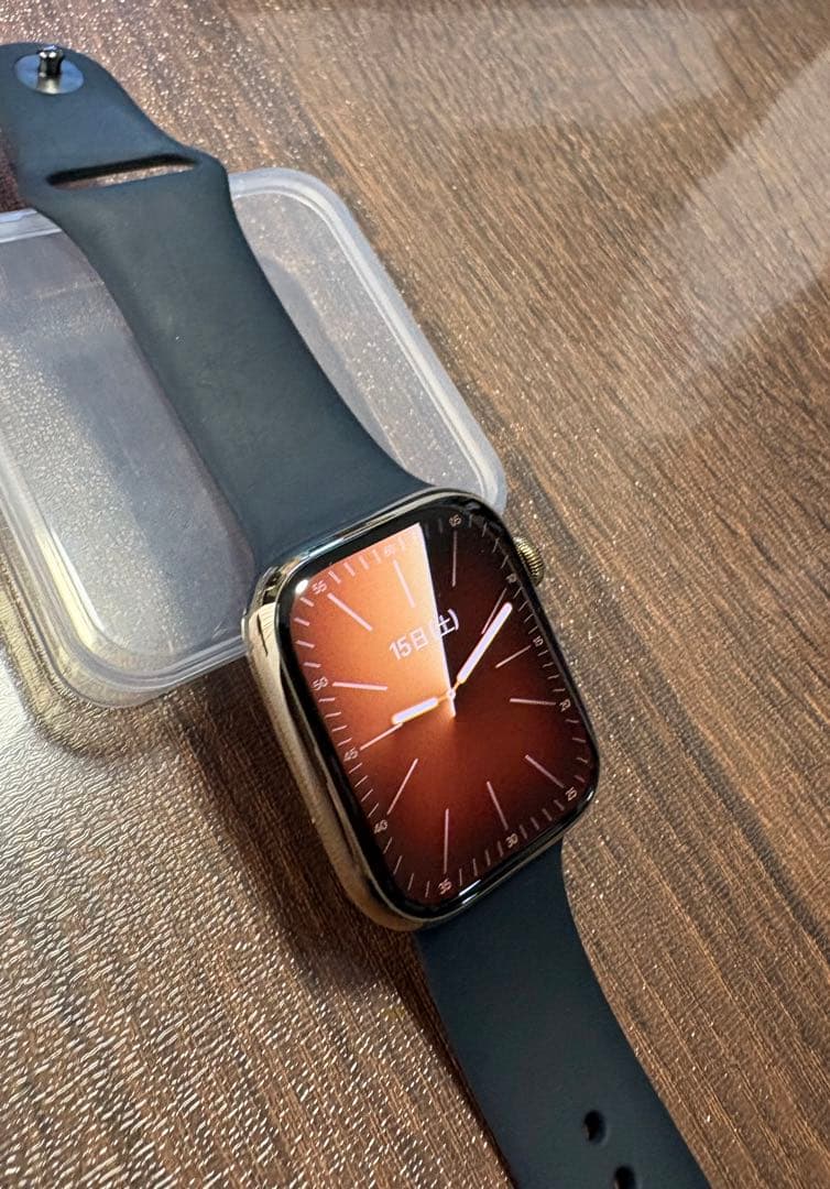 Apple Watch 7 ゴールドステンレス 45 バッテリー最大容量88目立った傷や汚れなし