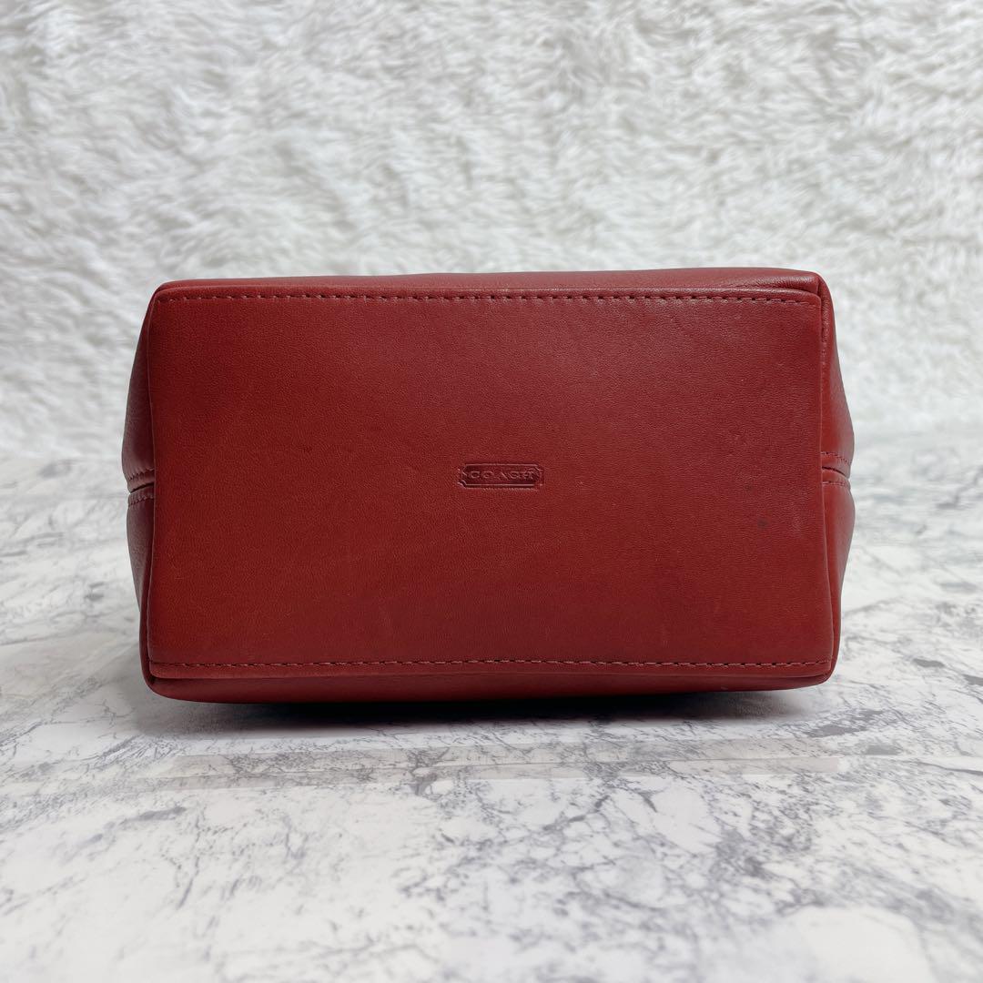美品✨OLD COACH アクセサリーポーチ グラブタンレザー レッド 美品✨OLD COACH アクセサリーポーチ グラブタンレザー レッド