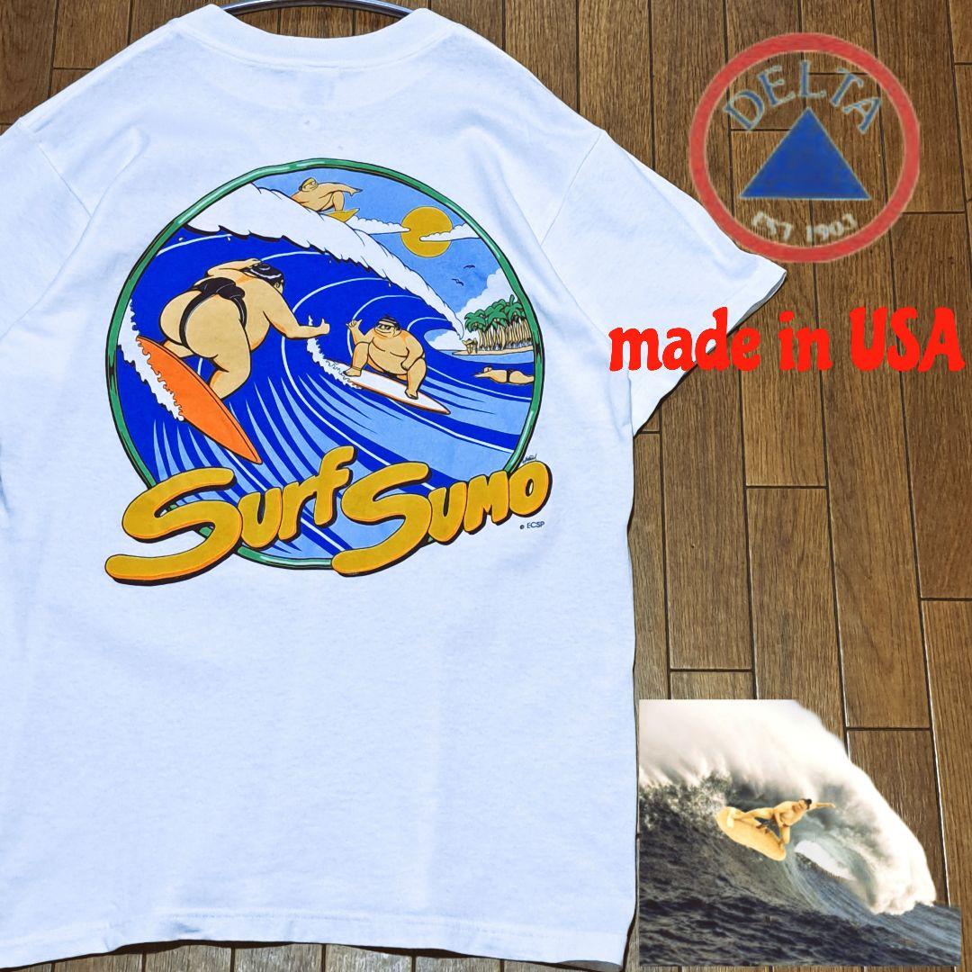 USA製 90s Surf Sumo 相撲 力士 サーフィン ハワイ Ｔシャツ