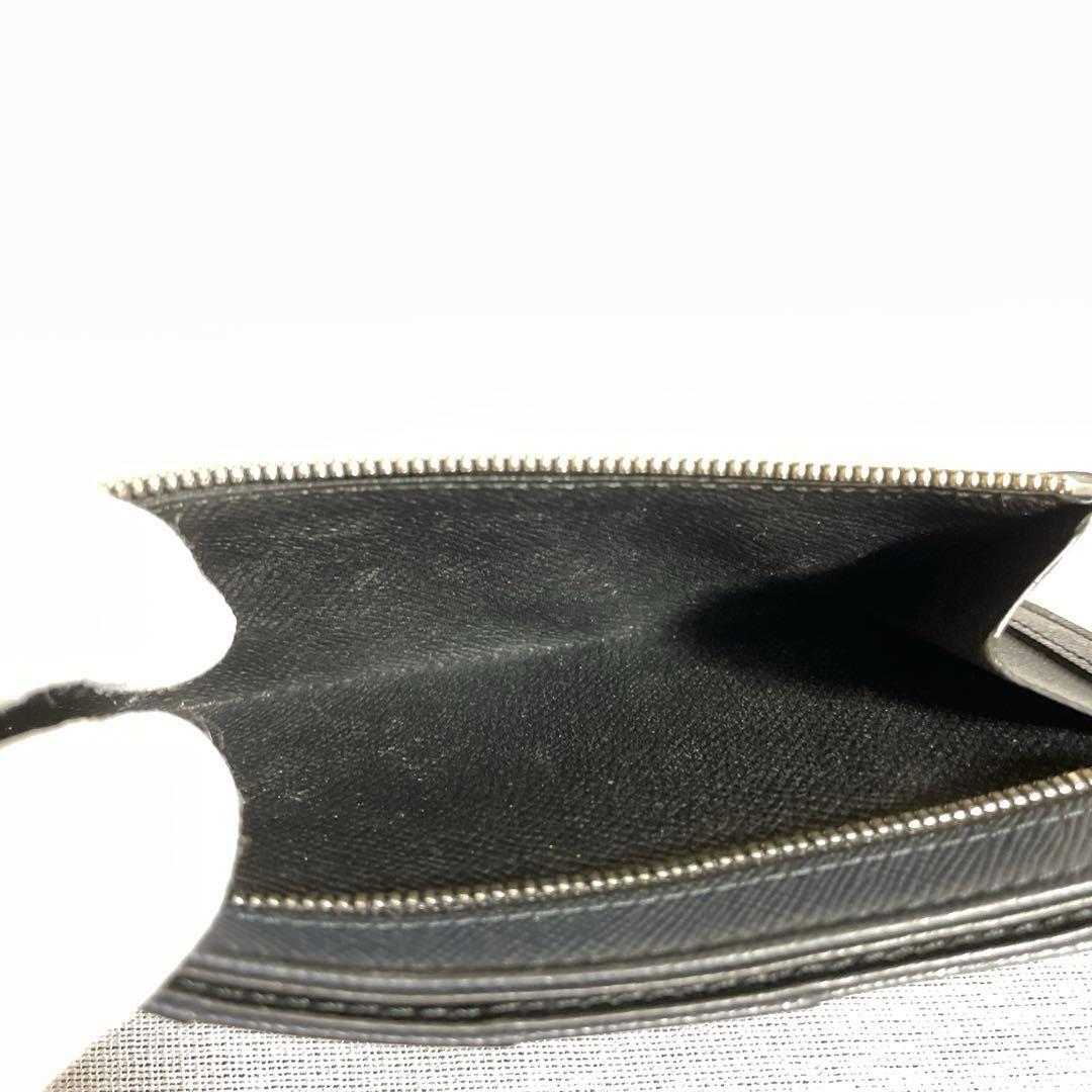 美品　定価2.5万　yuhaku 薄型　フラップレス長財布　ネイビー　薄マチ　黒