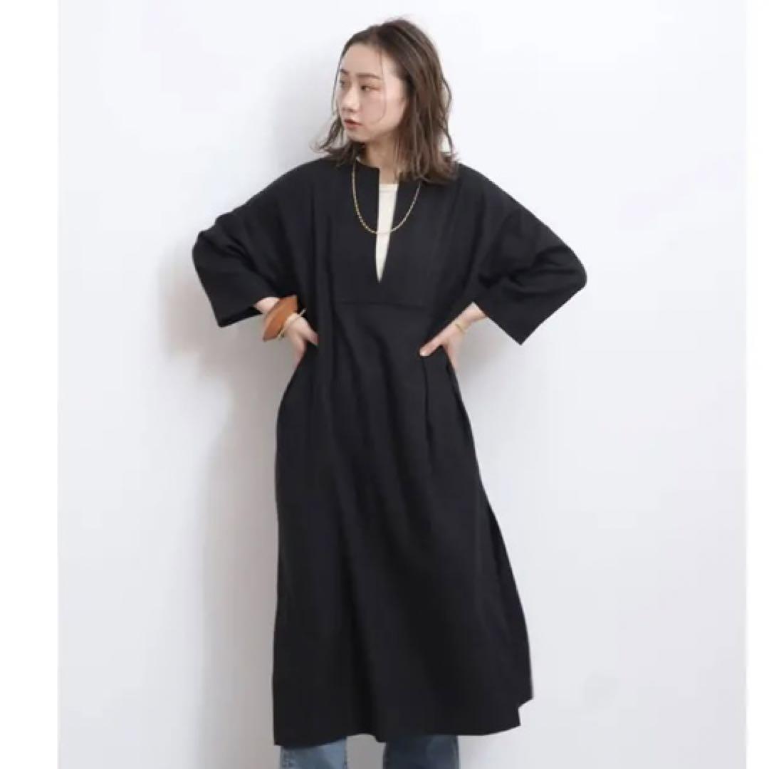 新品　Ungrid アングリット　リネン混　カフタンワンピース