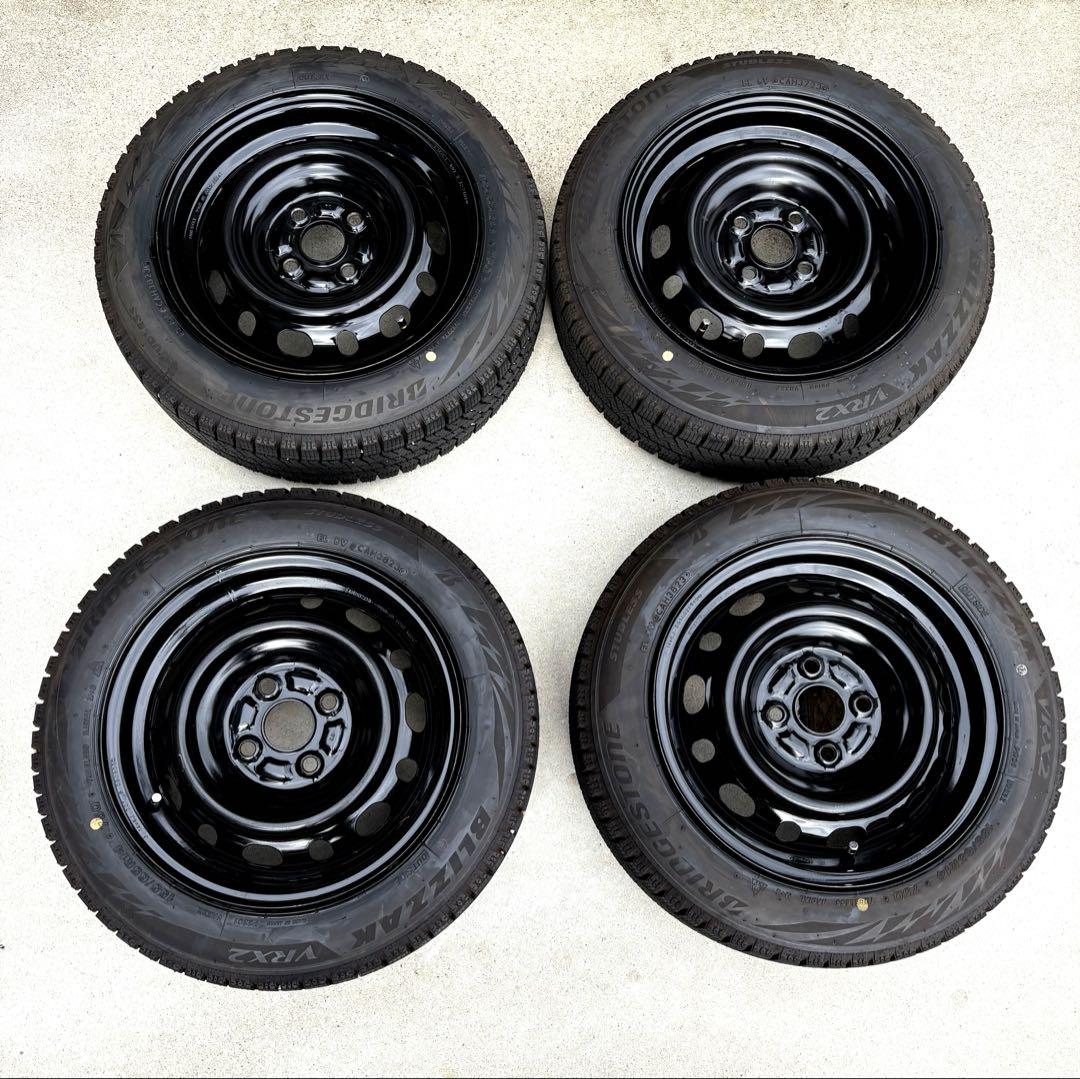 美品！希少！155/65r14ブリザックマツダ純正スチールホイール6J+45