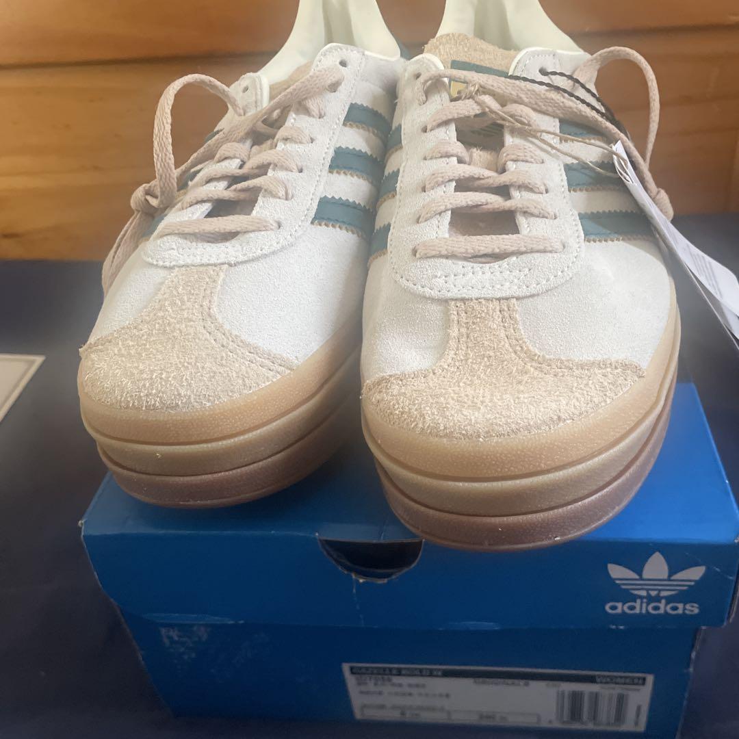 adidas Gazelle ホワイト/グリーン スニーカー