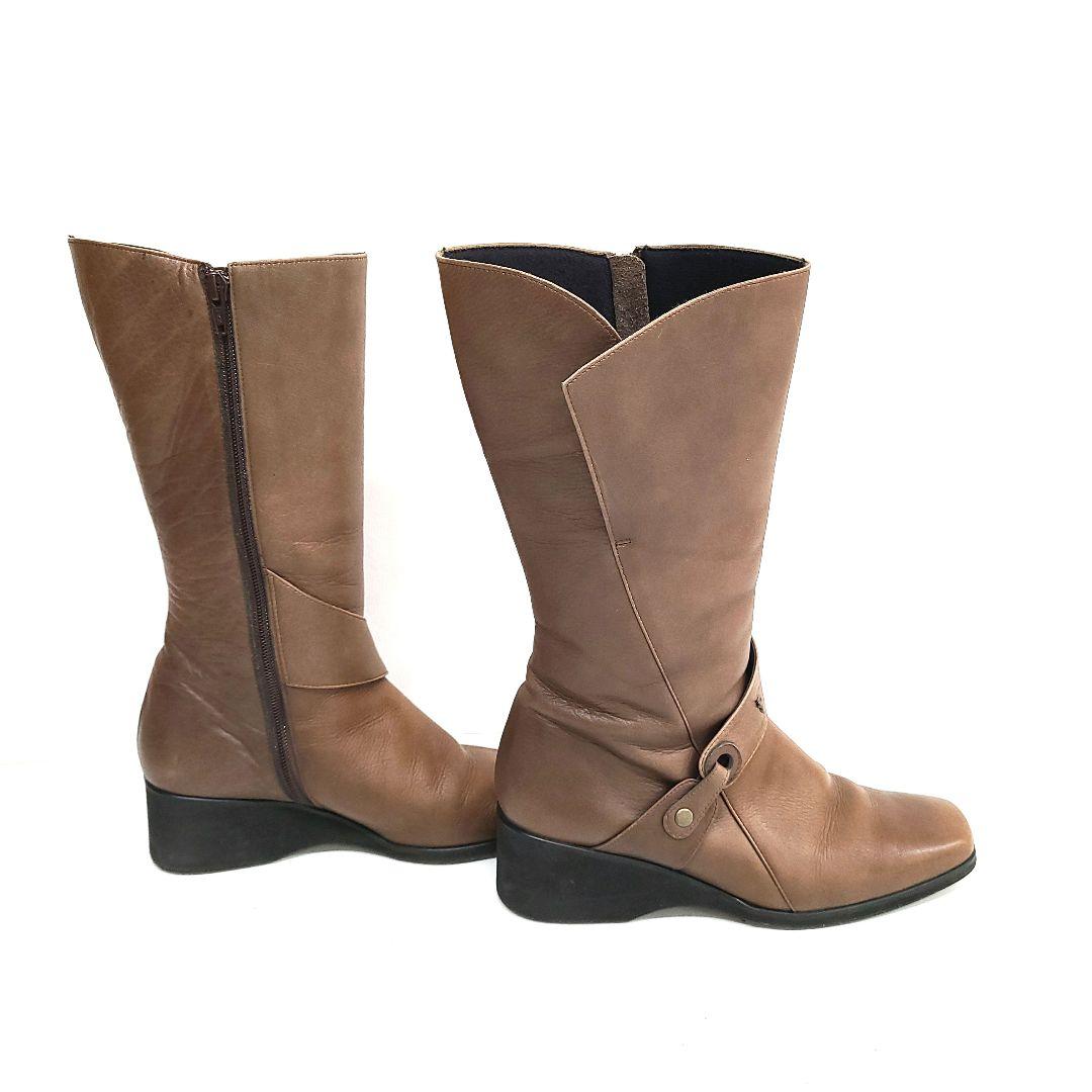 【日本製】Sante largo コンフォートロングブーツ 23.0　外反母趾