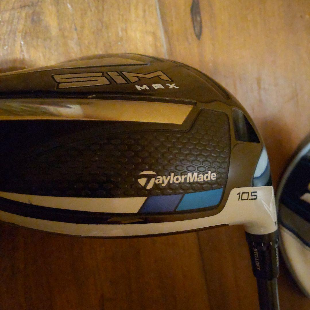 TaylorMade SIM MAX 10.5度 ドライバー　カバー付き TaylorMade SIM MAX-D 10.5度Sドライバー ヘッドカバー付