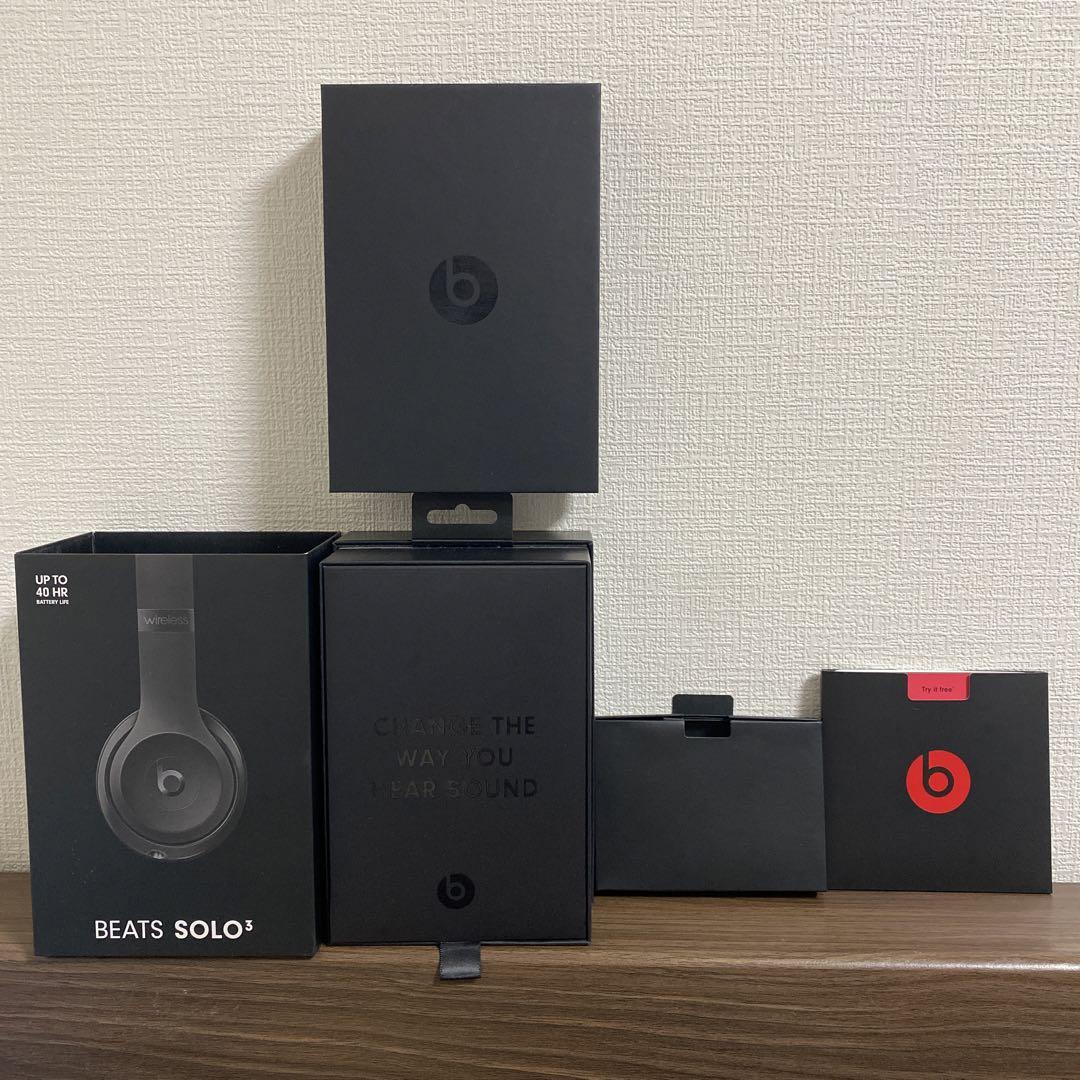 【付属品全て有り】BEATS SOLO3 black ヘッドホン【傷有り特価】