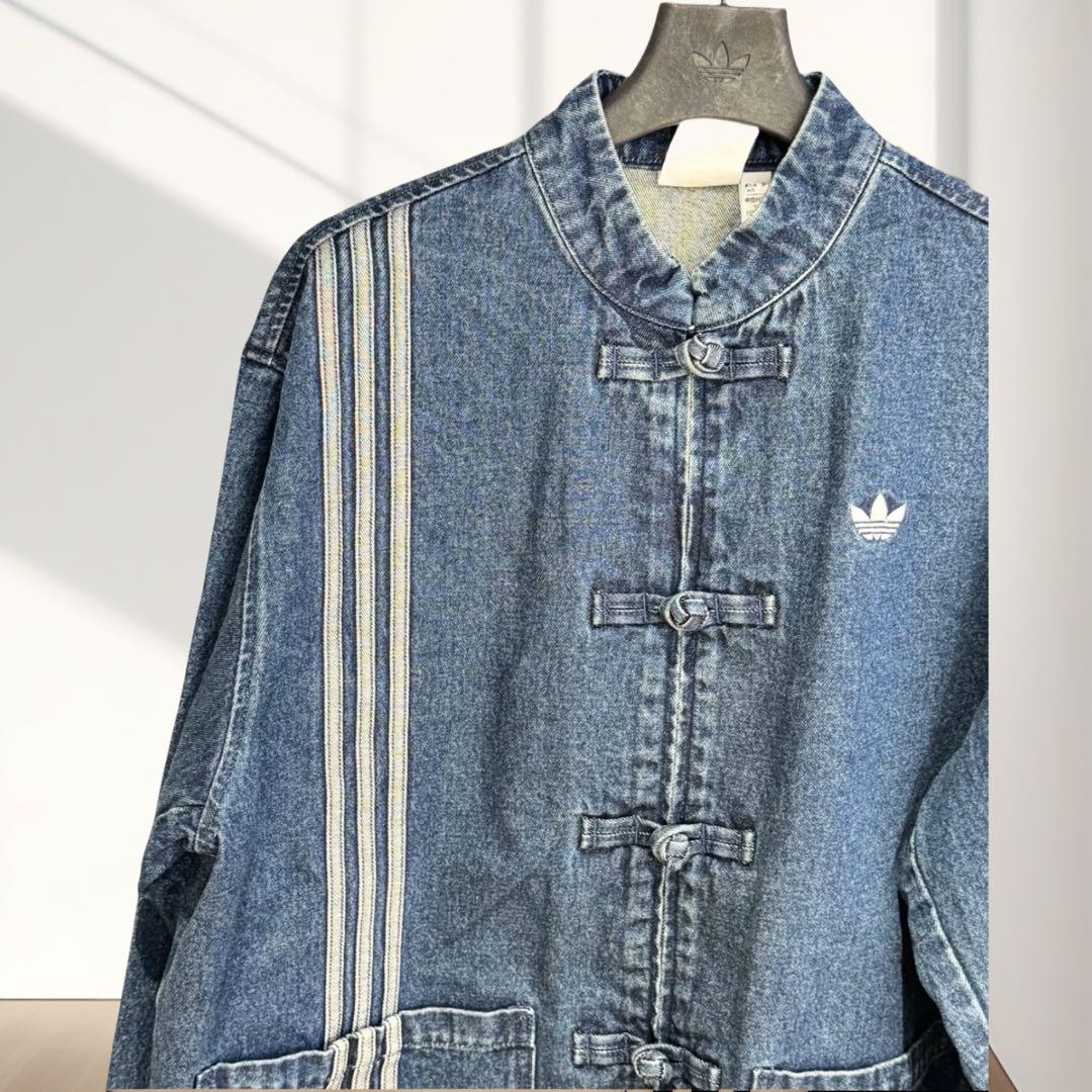 Adidas Mサイズ (青 中国限定 巳年チャイナトラックジャケット Adidas Mサイズ (青 中国限定 巳年チャイナトラックジャケット