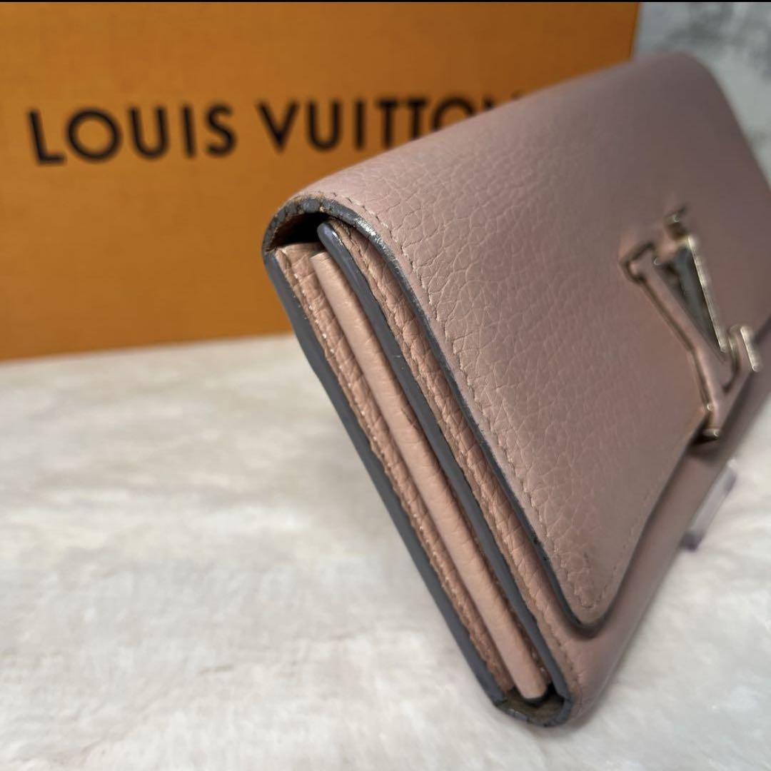 LOUIS VUITTON カプシーヌ ピンク 長財布