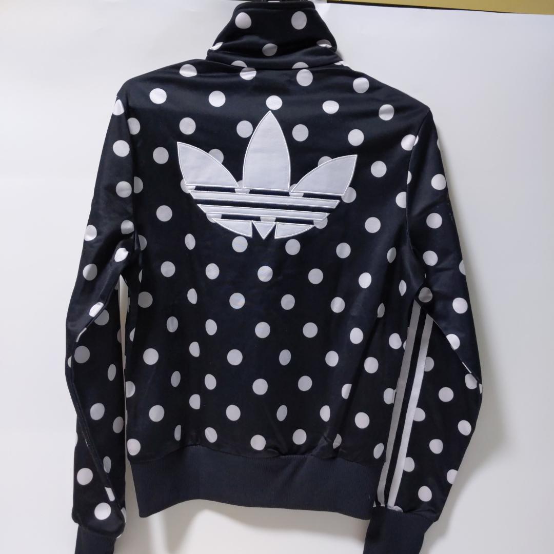 adidas ドット柄 ジップアップ トレーナー
