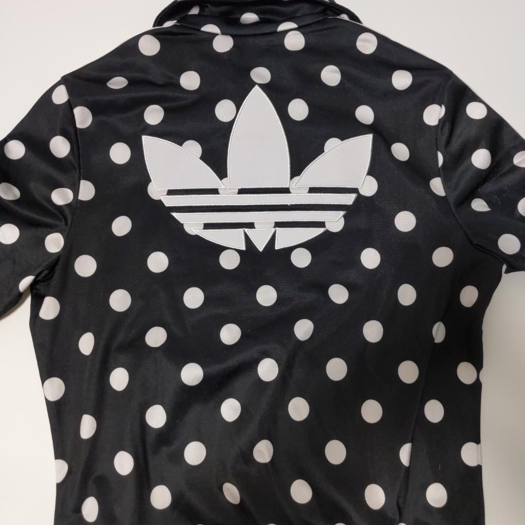 adidas ドット柄 ジップアップ トレーナー