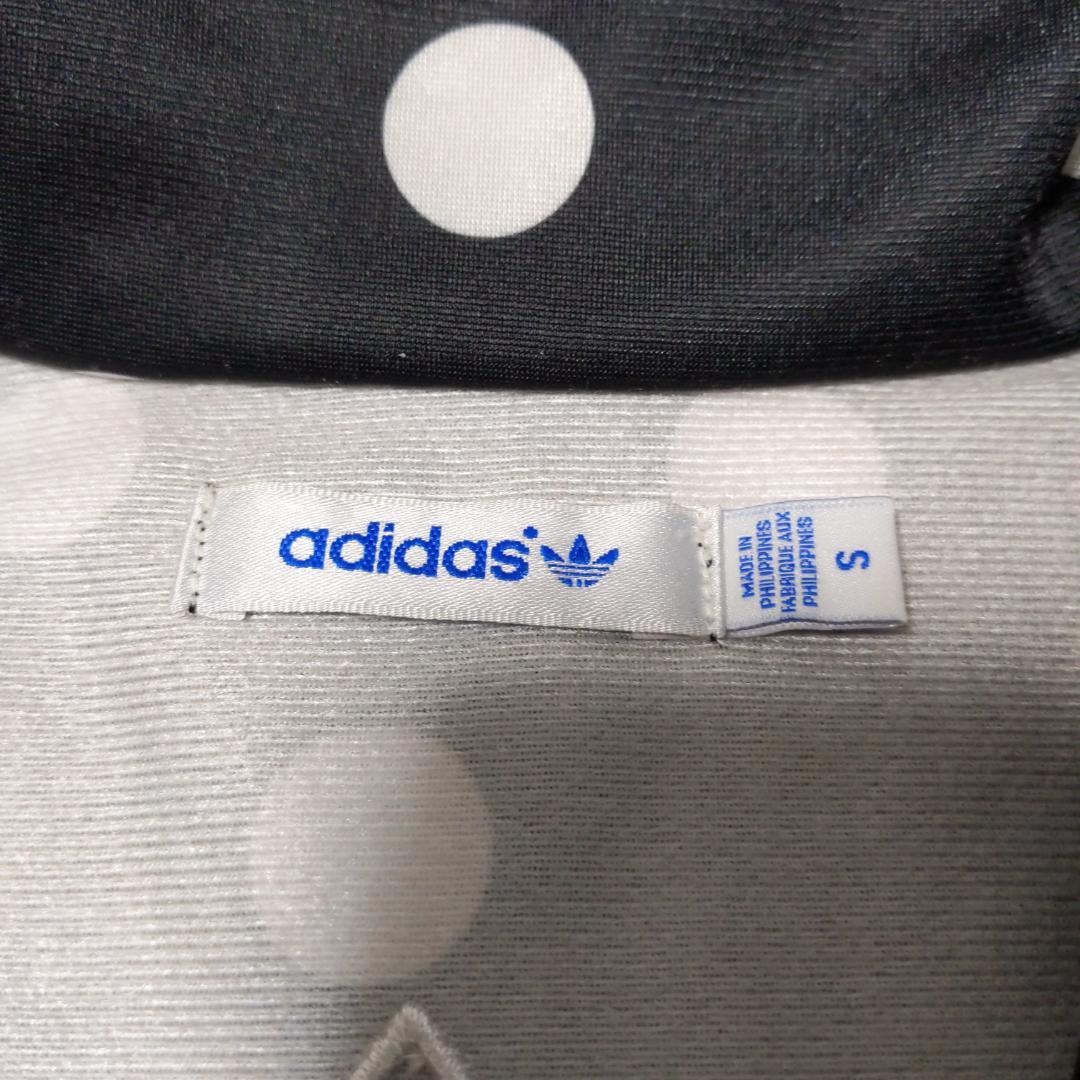 adidas ドット柄 ジップアップ トレーナー