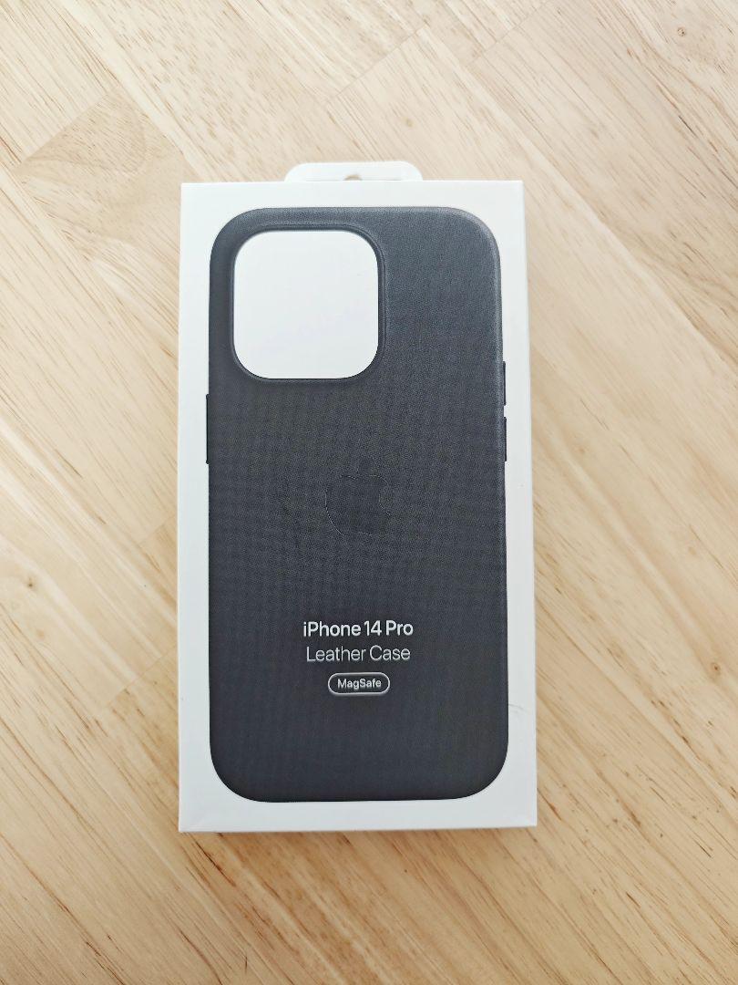 新品未開封 アップル純正 iPhone 14 Pro レザーケース ミッドナイト 純正 iPhone 14 Pro レザーケース ミッドナイトブラック 黒