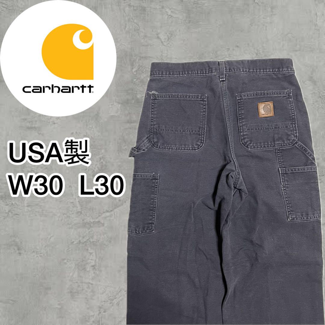 USA製 90s Carhartt ペインターパンツ レングス30 90s USA製 carharttカーハート ダック地 ダブルニー ペインター