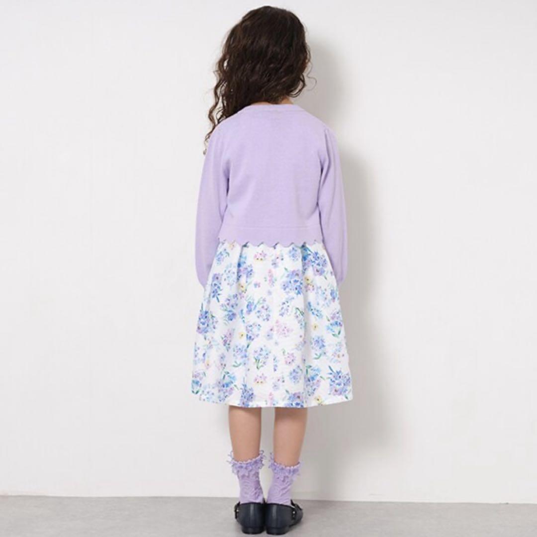 ANNA SUI mini ユニコーン花柄布帛ワンピース　【日本製】　140