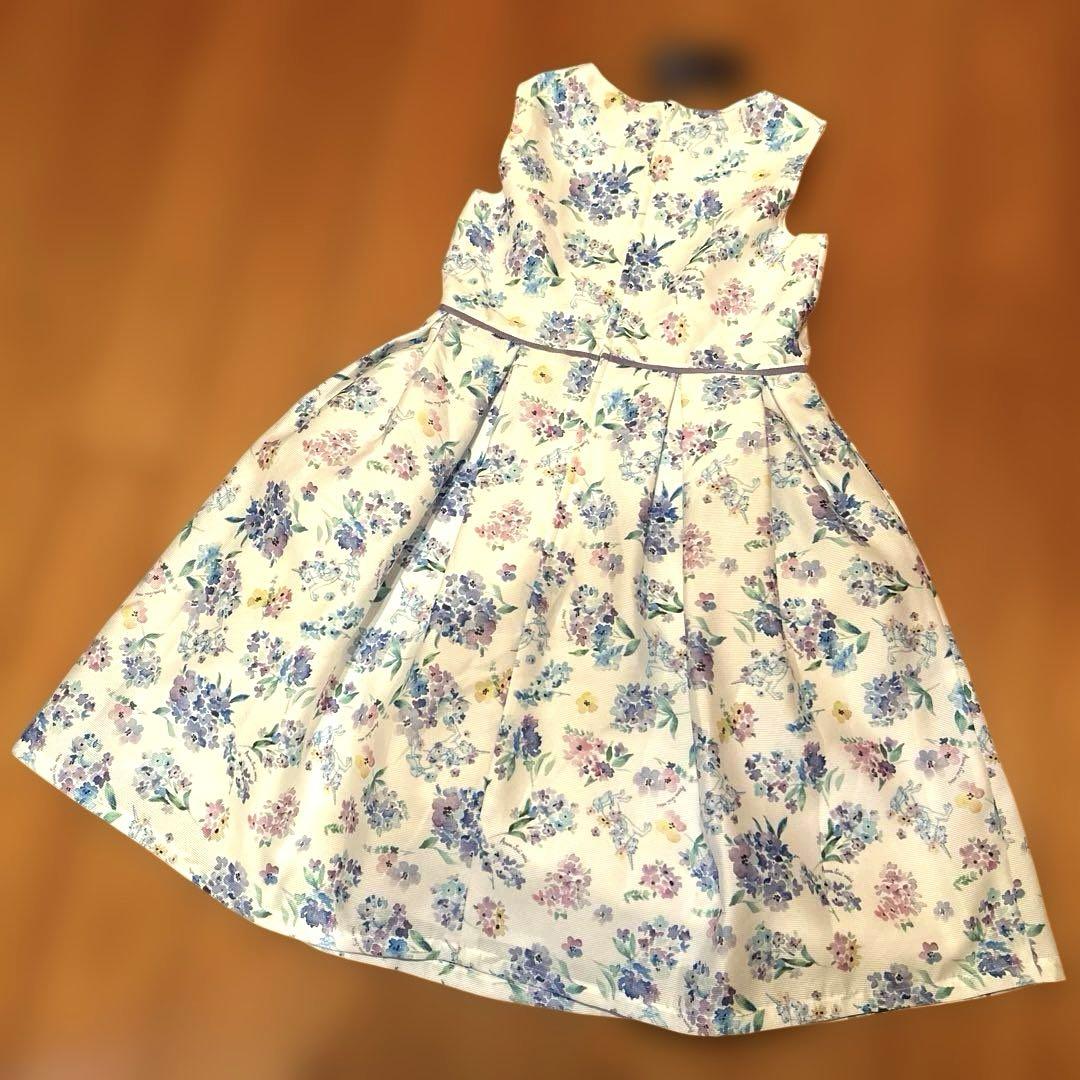 ANNA SUI mini ユニコーン花柄布帛ワンピース　【日本製】　140