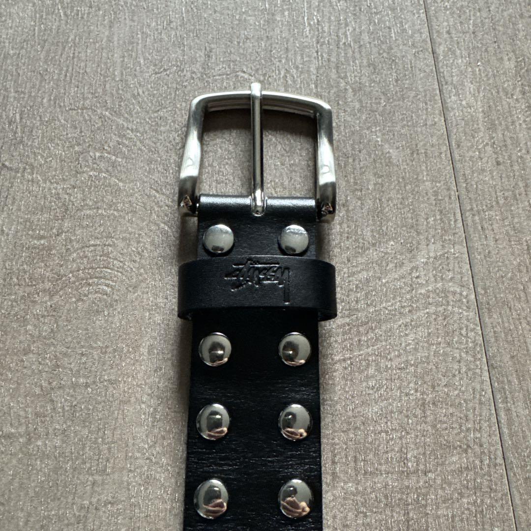 美品 モーガン蔵人着用 STUSSY 8 BALL STUDDED BELT