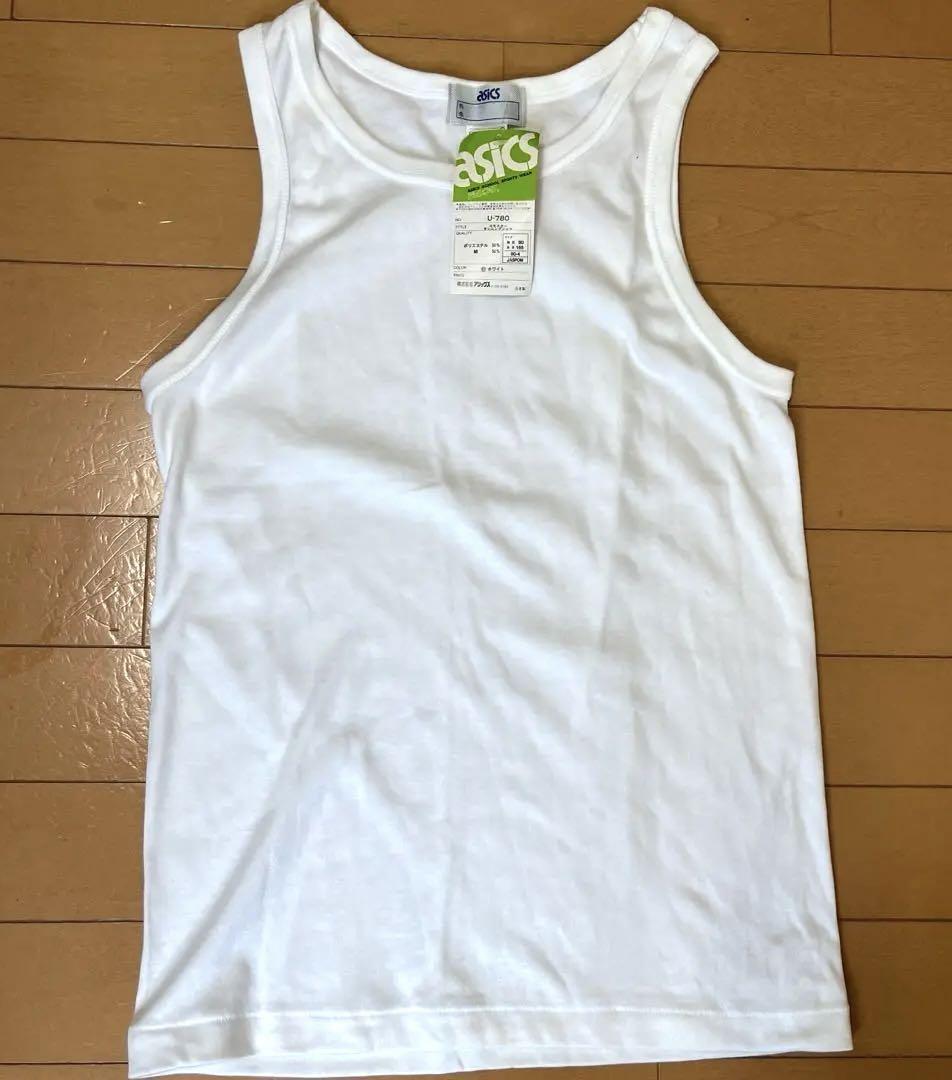 アシックス ジェレンク ランニングシャツ M 白 ジャージ レトロ タンクトップ