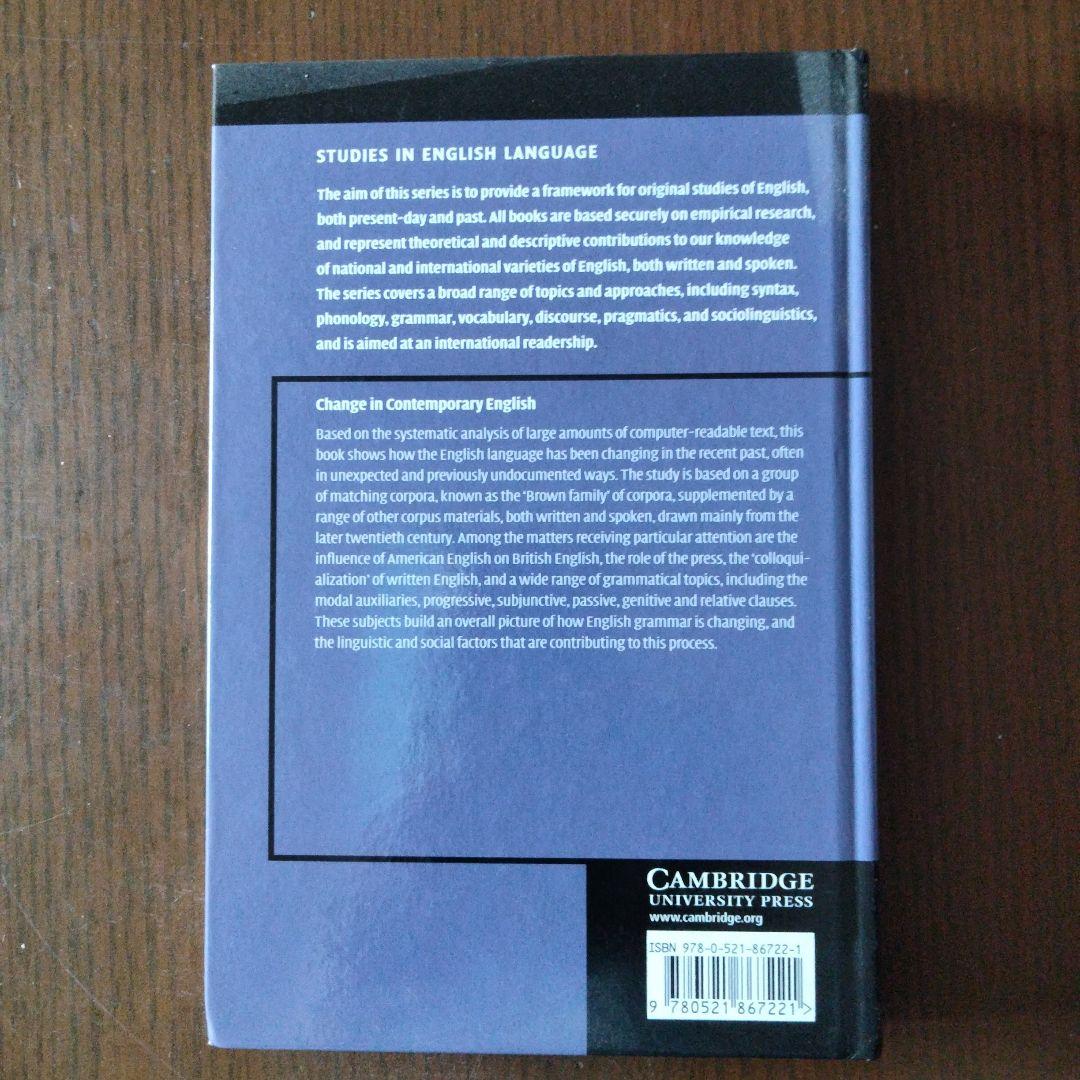 洋書 G.Leech, Change in Contemporary English