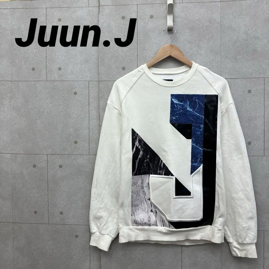 Juun.J ジュンジー スウェット トレーナー プリント ホワイト サイズ44