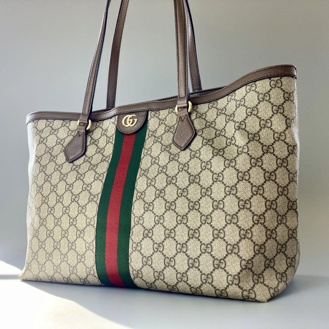 美品 GUCCI グッチ トートバッグ オフィディア GG シェリー ダブルG