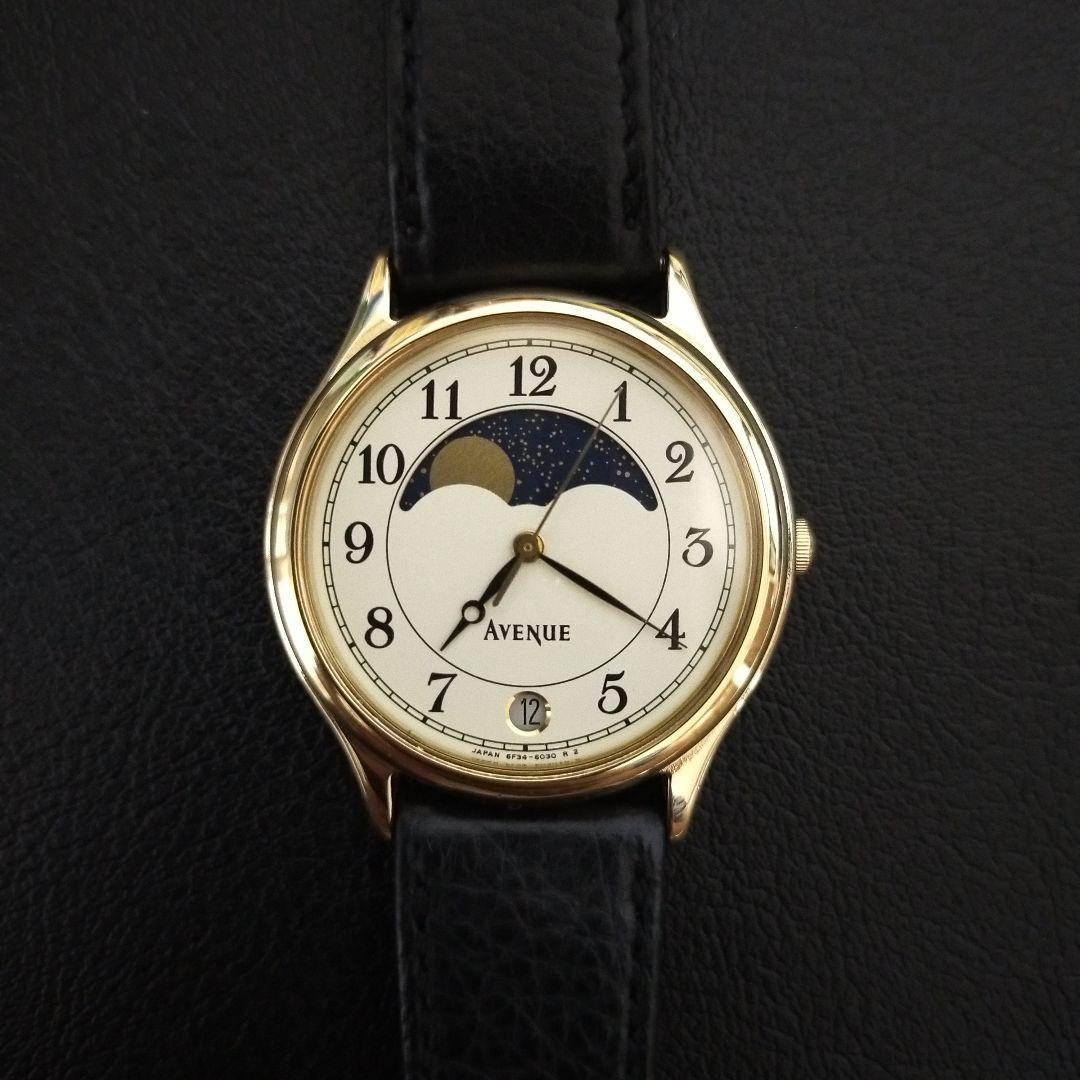 希少 人気 SEIKO セイコー Avenue ムーンフェイズ メンズ腕時計 希少 人気 SEIKO セイコー Avenue ムーンフェイズ メンズ腕時計