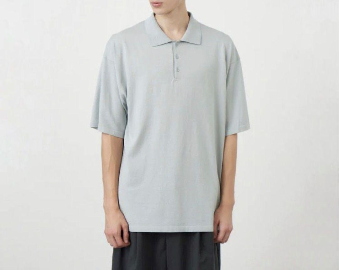 トップス ATON Fresca Knit Crew Polo Knit