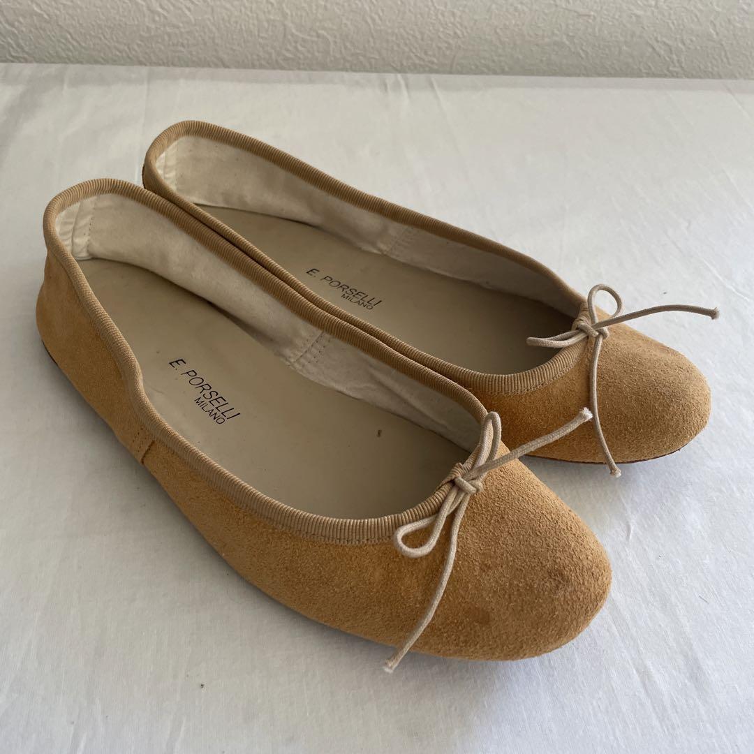 ‼️SALE‼️ポルセリバレーシューズ　キャメル　スエード　秋色