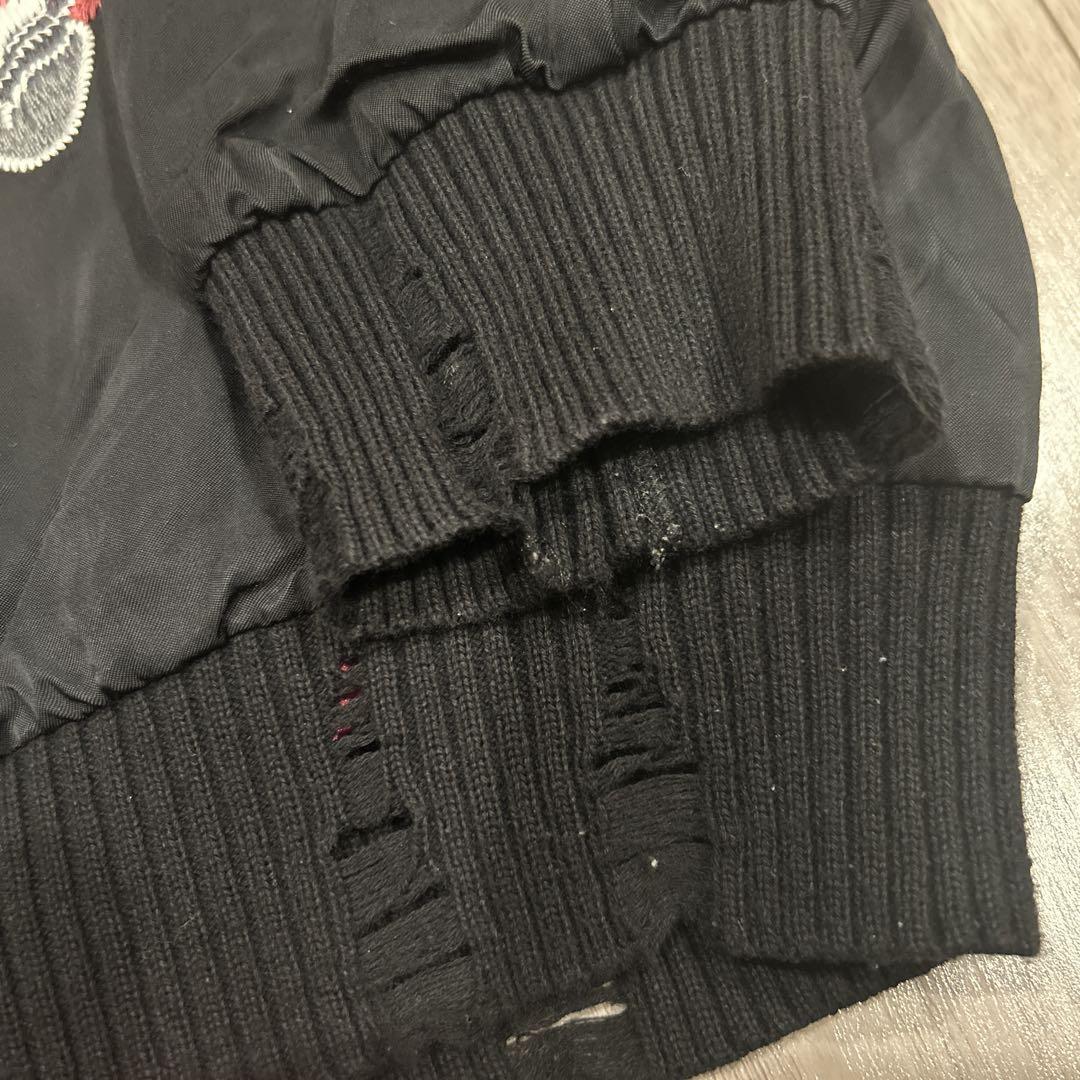 DIESEL 刺繍入りブラックスカジャン