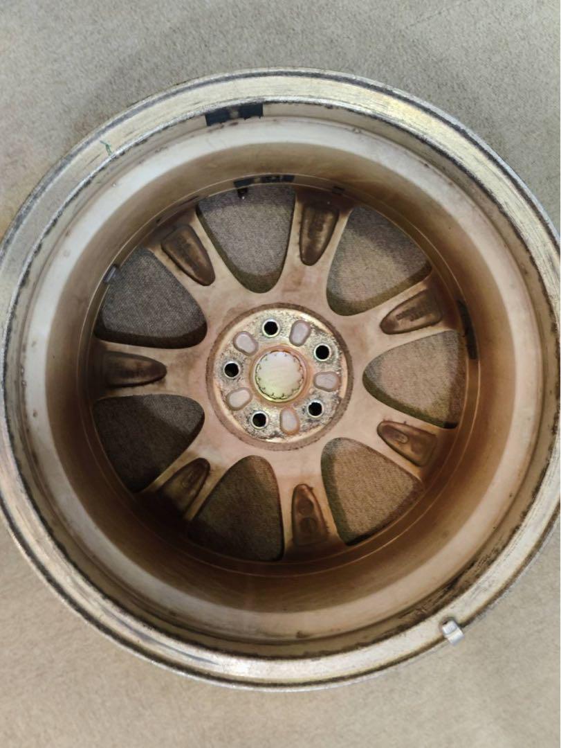 値下げ！スバル純正17インチゴールドアルミホイール　レガシィB4 インプレッサ他 スバル純正17インチゴールドアルミホイールレガシィB4