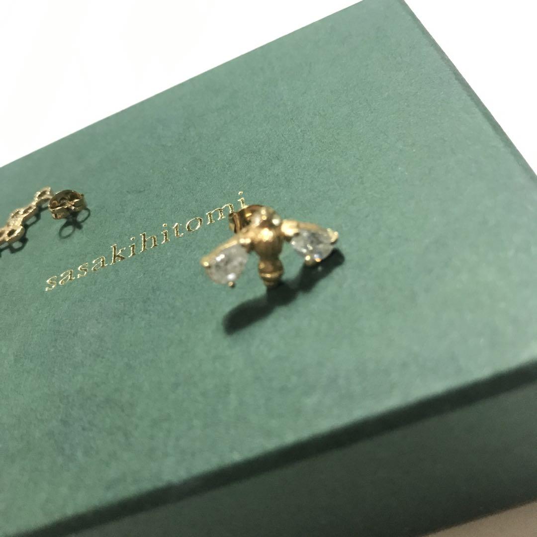 週末限定値下げ　佐々木ひとみ　蜂と花ピアス　ラベンダーアメジストとムーンストーン 佐々木 ひとみ（ササキ ヒトミ）の商品 - スタイルストア