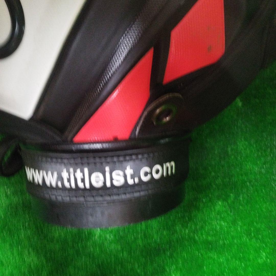 たか　Titleist キャディバッグ ブラック/レッド ※フードなし