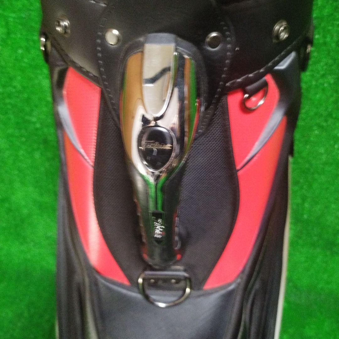 たか　Titleist キャディバッグ ブラック/レッド ※フードなし