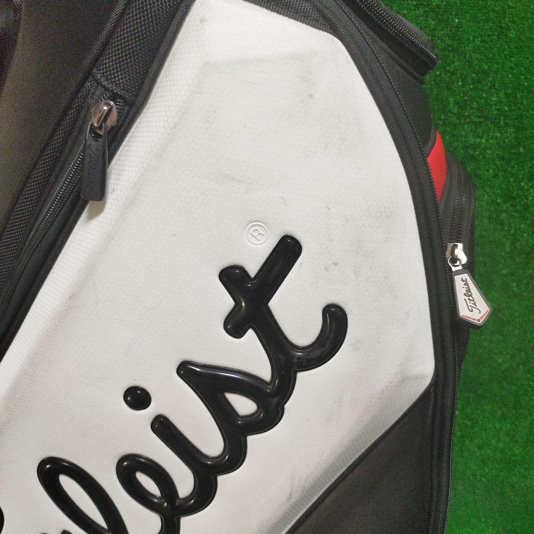 たか　Titleist キャディバッグ ブラック/レッド ※フードなし