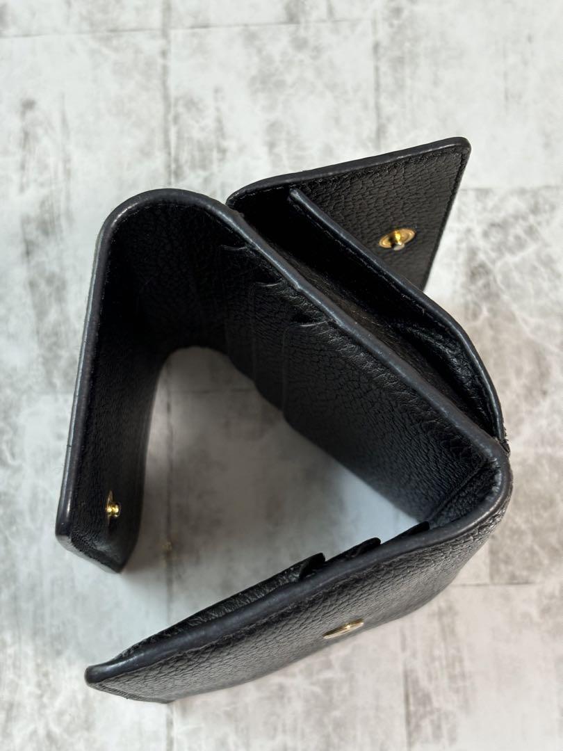 A.P.C. ブラック 三つ折り財布 保存袋付き