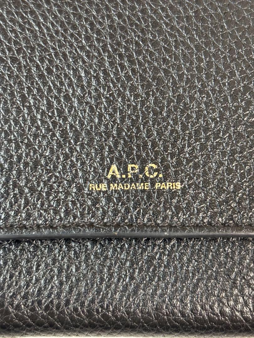 A.P.C. ブラック 三つ折り財布 保存袋付き