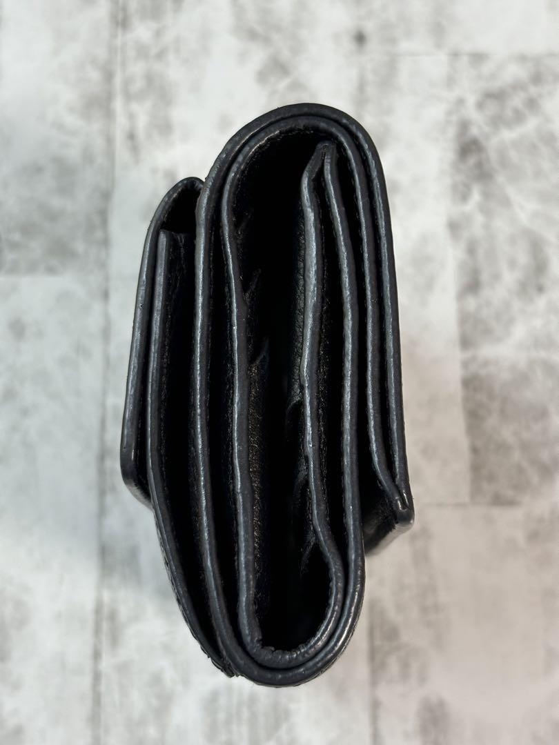 A.P.C. ブラック 三つ折り財布 保存袋付き