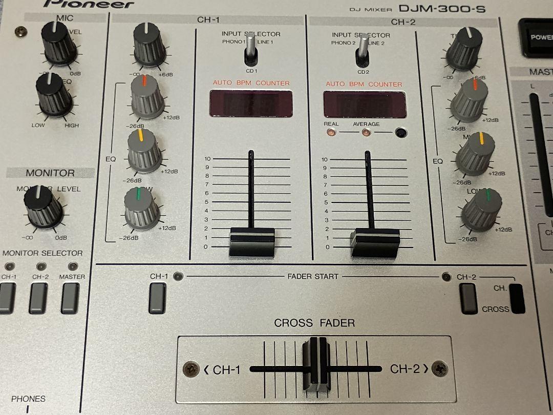 Pioneer DJM-300-S DJミキサー　赤白ケーブル両端オス付き