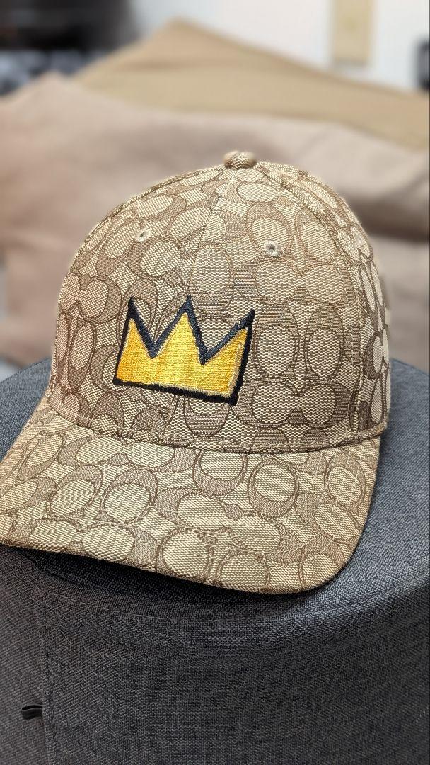 S*a様 COACH ベージュキャップ ロゴ刺繍付き