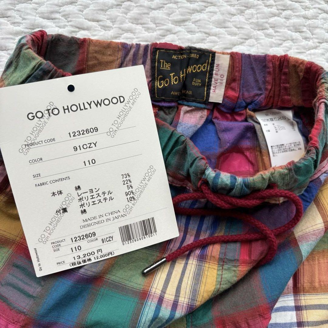 【新品タグ付】GO TO HOLLYWOOD マドラスチェックパンツ 02サイズ GOTOHOLLYWOOD マドラス チェック パンツ スボン 110 フィス