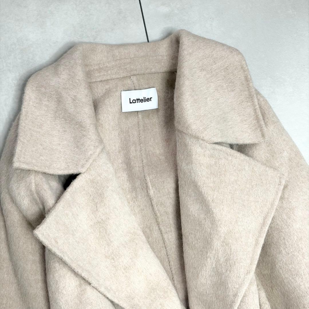 未使用級✨ラテリエ Lattelier ロングコート キャメル ウール マキシ丈 未使用級✨ラテリエ Lattelier ロングコート キャメル ウール マキシ丈