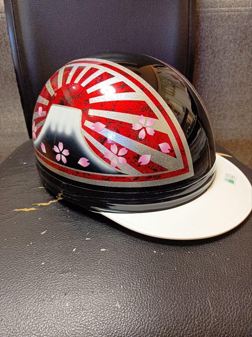カスタムコルク半 Candyレッドラップ富士日章 七色ラメ 文字変更
