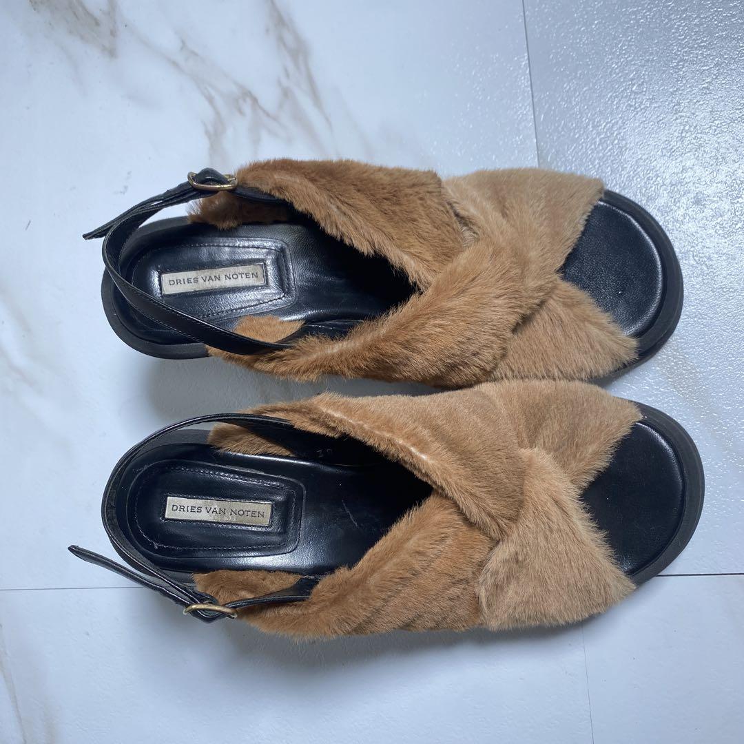 当店在庫してます！ VAN 廃盤♡DRIES NOTEN 靴 カンガルーファーストラップ厚底サンダル 靴